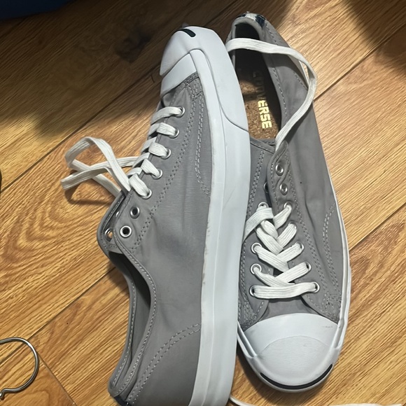Converse Jack Purcell Smile Canvas Low Top Sneaker Men’s 12 Women’s 13, 5 Gray - Picture 5 of 5